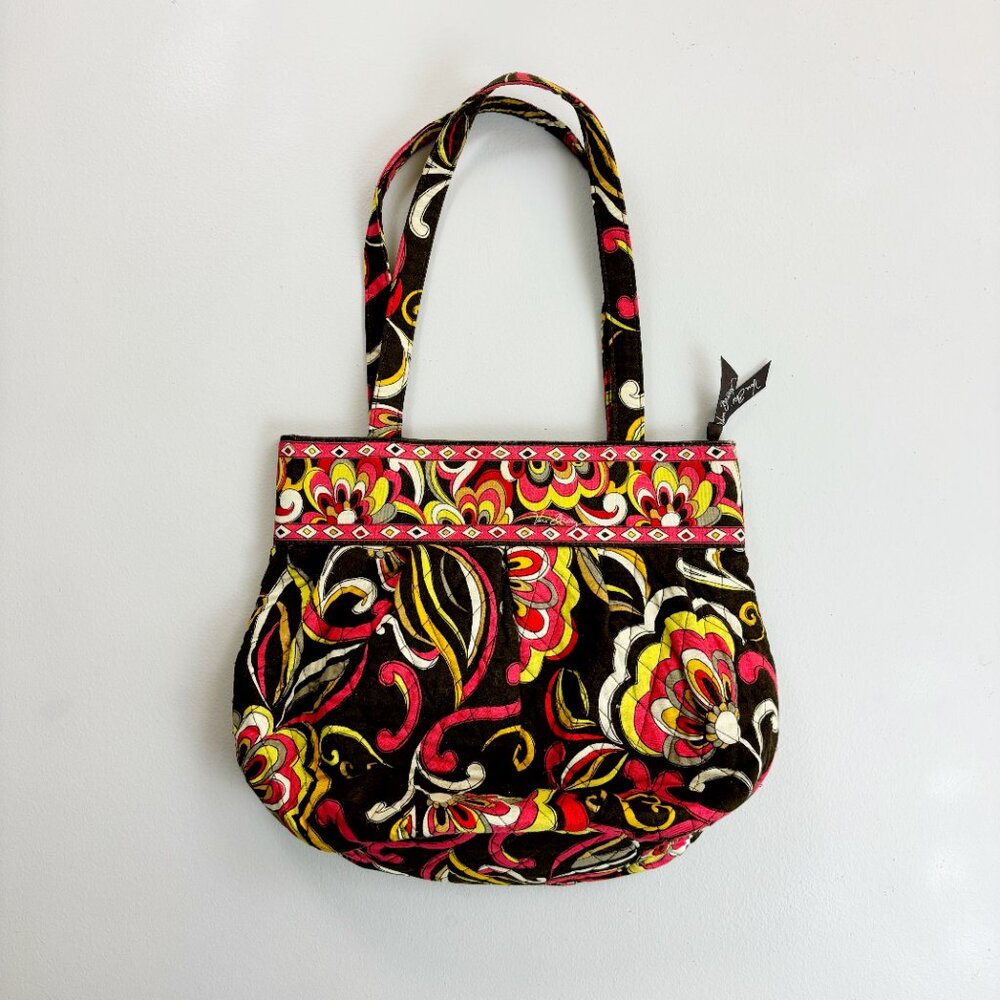 VERA BRADLEY Satchel Purse Quilted Puccini 2008 Retired Pattern Retro Style